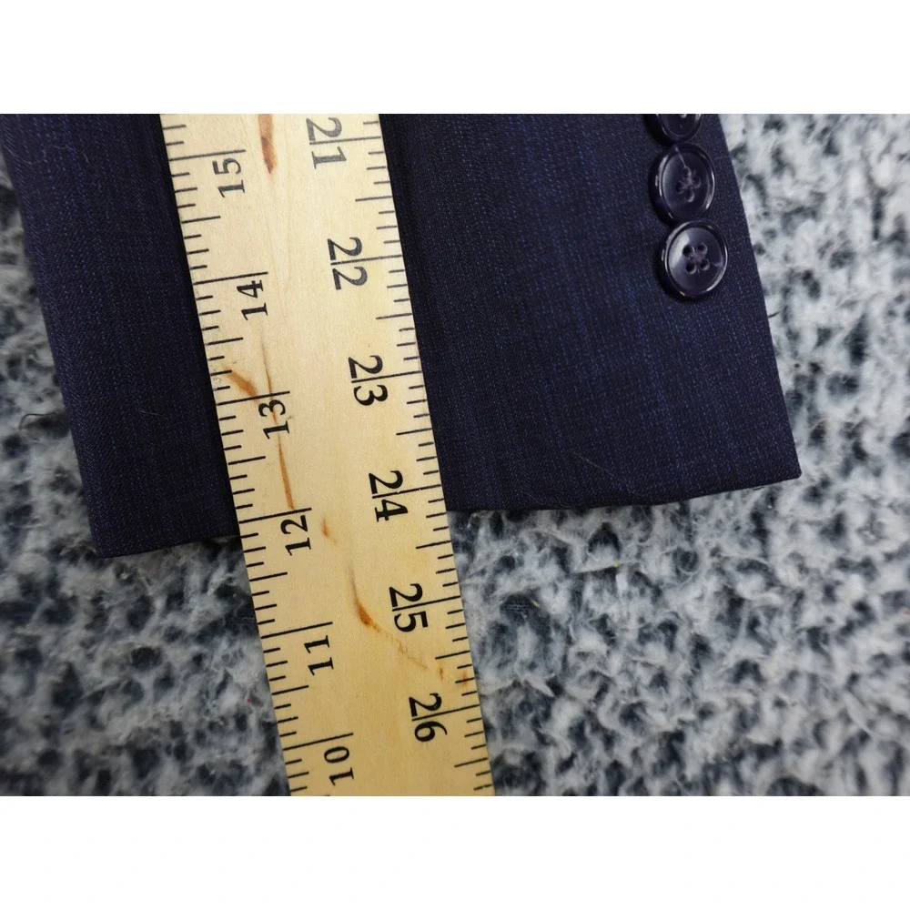 Jos. A. Bank Signature Gold‎ Blazer Mens 42R Blue Plaid Wool Two Button Jacket